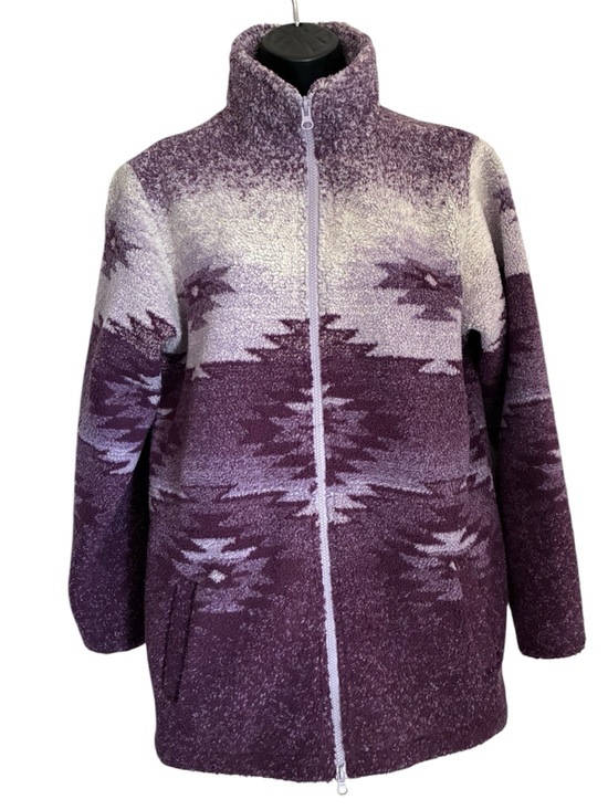 Cabela's Jackets & Blazers - Vintage Cabela's Purple Aztec Southwest Geometric Fleece Teddy Coat Sz M